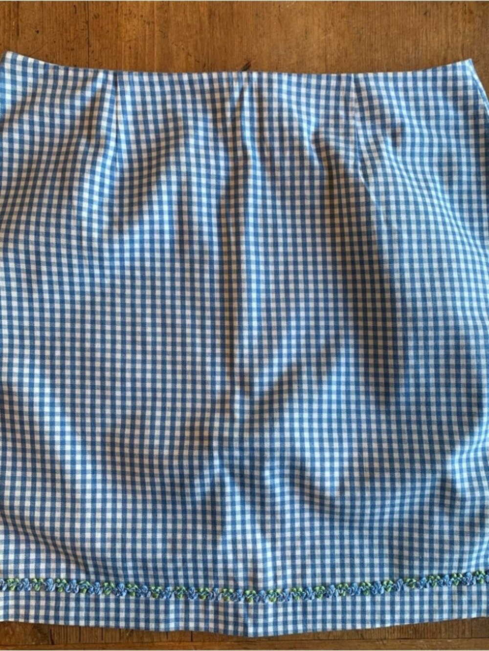 Blue and White Pencil Skirt